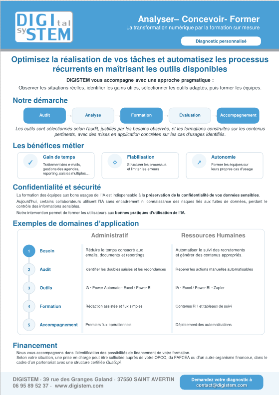 Illustration plaquette d'audit et formation en entreprise